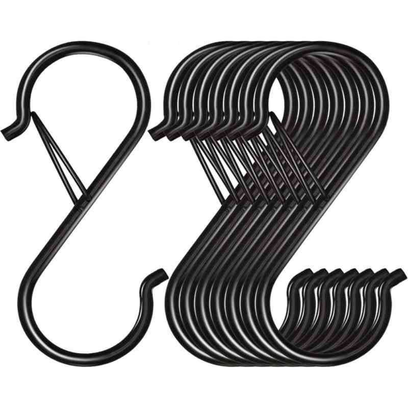 s字 フック 落ちない s字フック (9cm×10pcs) Sカン S形 汎用 Sじ 大 防錆 耐荷重15kg お風呂 キッチン 浴室 小物掛け 吊り下げ 10個セット