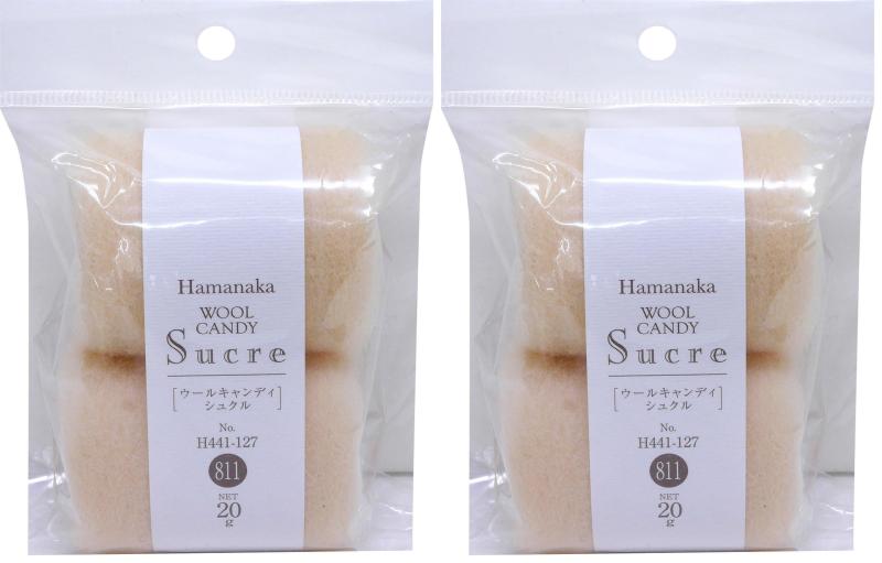 ハマナカ 羊毛フェルト ウールキャンディ シュクル ナチュラルブレンド Col.811 クリーム 20g H441-127-811