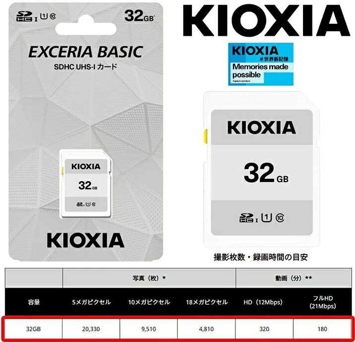 32GB SDHC������ ���������� 32GB Class10 UHS-I�б�SDHC���ꥫ���� �ҥ塼����� EXCERIA KCA-SD032GS ������