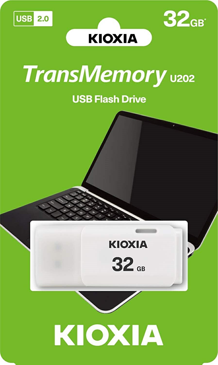 USBメモリ 32GB KIOXIA USB2.0フラッシュメモリ キオクシア TransMemory U202 キャップ式 ホワイト LU202W032GG4 32GB 日本製