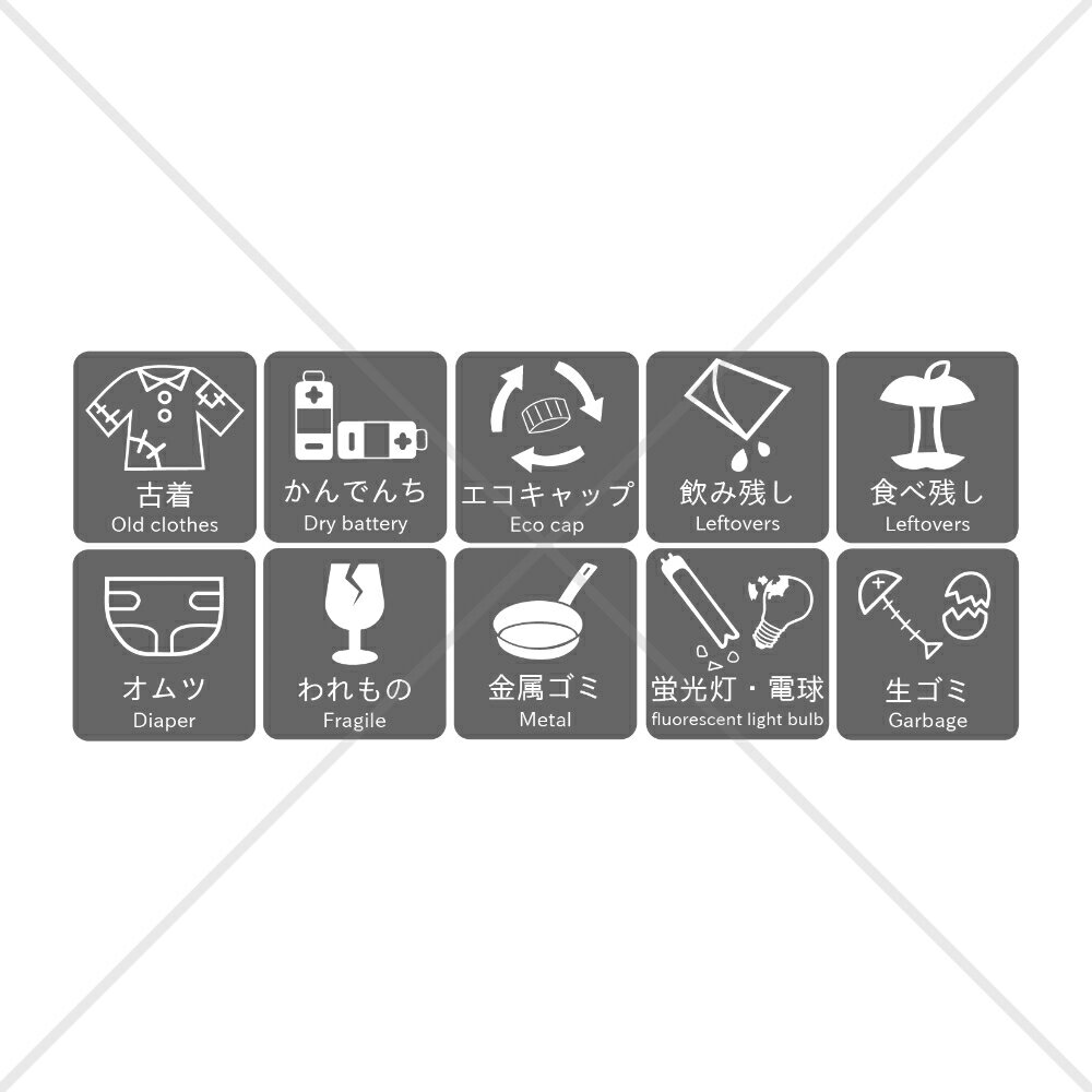 ゴミ分別色付きシール！自宅のゴミ箱や、各店舗のゴミ箱に貼って便利☆part2