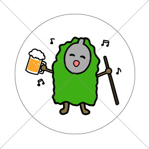 宮古島のキャラクターといえばコレ!【伝統的・島国・宮古島】丸形で可愛いいパーントゥ色付きシール♪【車用商品・カー用品・沖縄・南国】