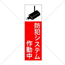 【防犯カメラ・盗難・盗撮・犯罪防止】縦長で大きめサイズで目立って安心!防犯システム作動中色付きシール!【防犯カメラ・カメラ作動中】【色付きシール・防水シール】