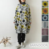 【BARNDOOR バーンドア】裏起毛 ニットソー コクーン チュニック ワンピース(1184008g)