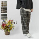 【SALE 40 OFF】【bul bul バルバル】(サンバレー sun valley) テトロン ツィーディー チェック 2タック パンツ (BK8008234)レディース 秋 冬 ロング ウエストゴム ゆったり 体型カバー 大人可愛い 美脚 脚長 ナチュラル 服 コーデ 30代 40代 50代