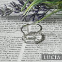 *【楽天ポイント10倍】【LUCIA ルチア】H モチーフ リング (2092)レディース アクセサリー 指輪 アルファベット イニシャル シルバー フリーサイズ ラインストーン 大人 カジュアル ギフト プレゼント ナチュラル シンプル おしゃれ 人気 30代 40代 50代