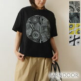 【BARNDOOR バーンドア】コットン ボタニカル ドット Tシャツ / カットソー(1184042h)