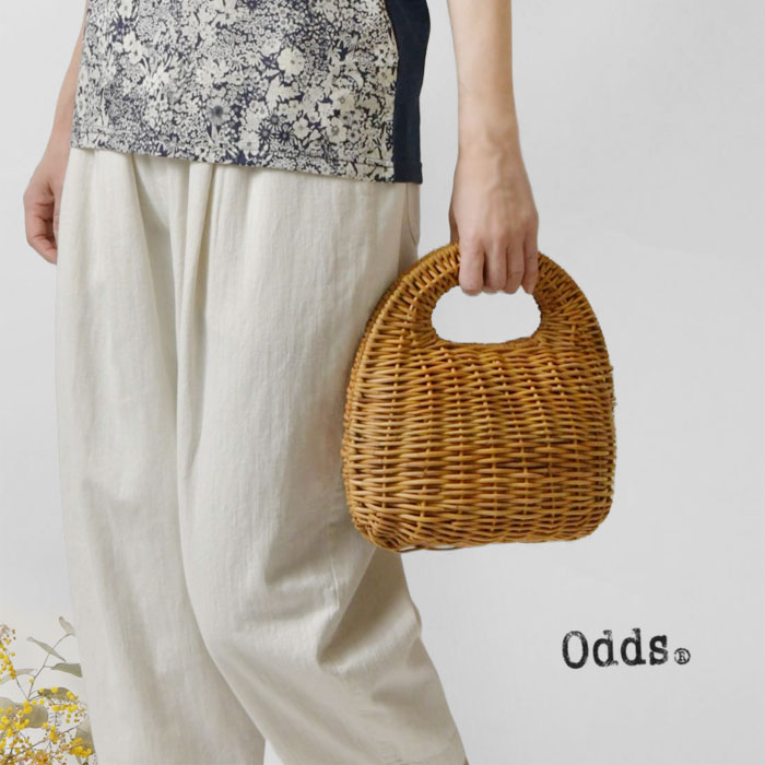 楽天MATILDA（マチルダ）＊【10％OFFクーポン対象商品】【odds オッズ】ROUNDED BAG / アラログ ラウンドバッグ （od241-0601）レディース 春 夏 バック かばん 鞄 かごバッグ バスケット 浴衣 ナチュラル 大人可愛い おしゃれ カジュアル 30代 40代 50代 60代 ハンドバッグ ナチュランド