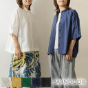【SALE 40%OFF】【BARNDOOR バーンドア】コットン ボイル ブラウス (1184055g)レディース 春 夏 セール 半袖 ゆったり 5分袖 五...