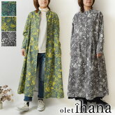 【olet ihana オレットイハナ】(BARNDOOR バーンドア)  ボタニカル プリント ヨーク ワンピース (1185006G)