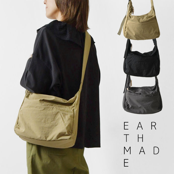 【EARTH MADE アースメイド】 7POCKET INSIDE PRINT SHOULDER / 7ポケット インサイドプリント ショルダーバッグ (E7376)