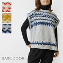 【SALE 40%OFF】【BARNDOOR バーンドア】ノルディック ジャガードニット ベスト (1191105M)レディース 秋 冬 半袖 北欧 フェアアイ...