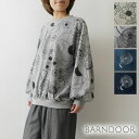【SALE 30%OFF】【BARNDOOR バーンドア】 コットン ミニ裏毛・ランタン スリーブ トレーナー / カットソー スウェット (1191146g)レディース 春 夏 ゆったり 北欧 花柄 ナチュラル 服 新作 シンプル おしゃれ コーディネート 人気 30代 40代 50代