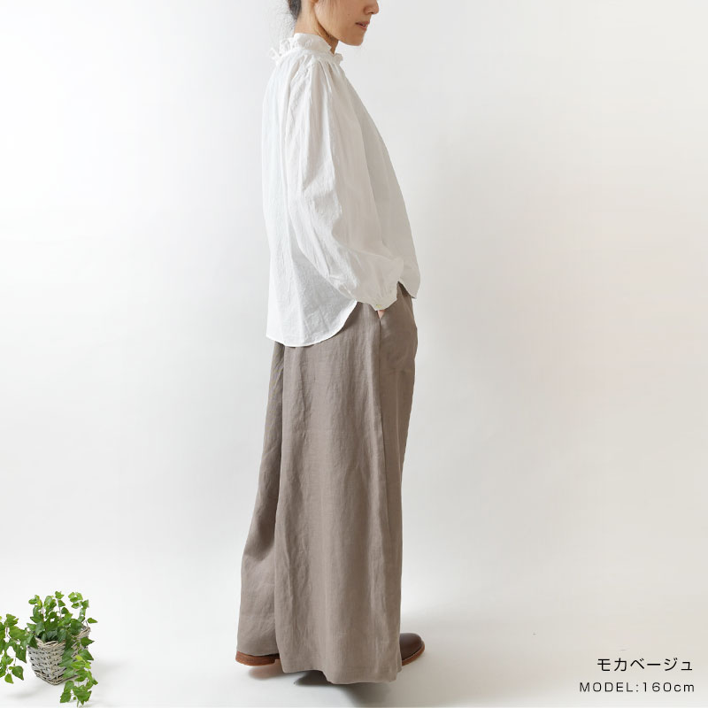 ＊【最大3000円OFFクーポン】【slone square スロンスクエア】リネン ワイド ロン...