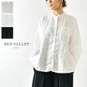 ＊【10 OFFクーポン対象商品】【SUN VALLEY サンバレー】フレンチリネン 日本製品染 スタンドカラー シャツ (SKT004009)レディース ブラウス 服 ナチュラル シンプル おしゃれ カジュアル きれいめ 上品 30代 40代 50代 60代 ベーシック 麻 ナチュランド