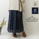 *【10%OFFクーポン対象商品】【LITTLE MARKET リトルマーケット】コットン インド綿 コモン プリント スカート (s4504-620-01)レ...