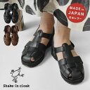 *【10%OFFクーポン対象商品】【Shake・In cloak シェイクインクローク】本革 2way レザー グルカ サンダル (GK-64)レディース 春 ...