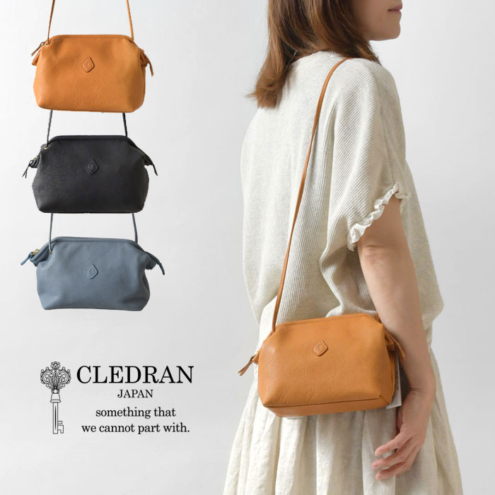 クレドラン ショルダーバッグ レディース ポイント10倍 予約【CLEDRAN クレドラン】タンテ パース ショルダーバッグ / TANTE PURSE SHOULDER (CL3542)レディース かばん レザー 本革 牛革 正規品 肩掛け 斜め掛け 小さめ 黒 財布 サブバッグ 旅行 お出かけ プレゼント 30代 40代 50代 クリスマス