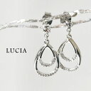 ラインストーン ＊【10%OFFクーポン対象商品】【LUCIA ルチア】しずく2重ピアス (51012)アクセサリー レディース アクセサリー イヤリング おしゃれ ナチュラル シンプル きれいめ 上品 かわいい 大人可愛い 華やか おでかけ 卒業式 母の日