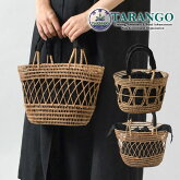【TARANGO タランゴ】パームファイバー 2way 巾着 カゴバッグ (PB76)