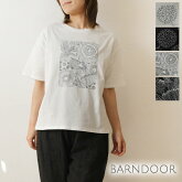 【BARNDOOR バーンドア】コットン フラワー 刺繍 Tシャツ / カットソー(1184045h)
