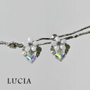*【10%OFFクーポン対象商品】【LUCIA ルチア】ラインストーン ビジュ イヤリング (2070)レディース アクセサリー ピアス 両耳 ネジバネ ホワイ...