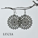 *【楽天ポイント10倍】【LUCIA ルチア】すかし サークル レース ピアス (2079)レディース アクセサリー フック イヤリング シルバー シンプル おしゃれ カジュアル かわいい 大人可愛い プレゼント ギフト