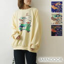 【SALE 40%OFF】【BARNDOOR バーンドア】ダンボールニット アメリカンプリント ビッグシルエット トレーナー / スウェット (1191142h)レディース 秋 冬 ゆったり ワイド 体型カバー ナチュラル 服 新作 コーデ ナチュランド 人気 30代 40代