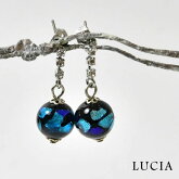 【LUCIA ルチア】ホタルガラス ピアス (9230)