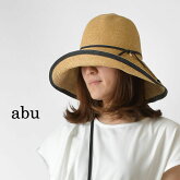 【abu アブ】ペーパー コード リボン ツートン ハット / TWO-TONE HAT (NH-087)