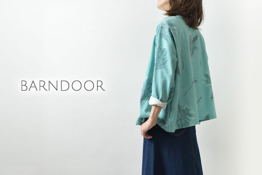 【SALE 30%OFF】【BARNDOOR バーンドア】ミニ 裏毛 ジップ カーディガン(1164056g)レディース 北欧 ジャケット 羽織り 冷房対策 春 夏 長袖 きれいめ ナチュラル カジュアル フラワー 花 植物 ナチュラン 30代 40代 50代 スウェット トレーナー