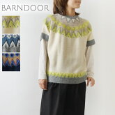 【BARNDOOR バーンドア】ノルディック 求心柄 半袖 ニット (1175121M)