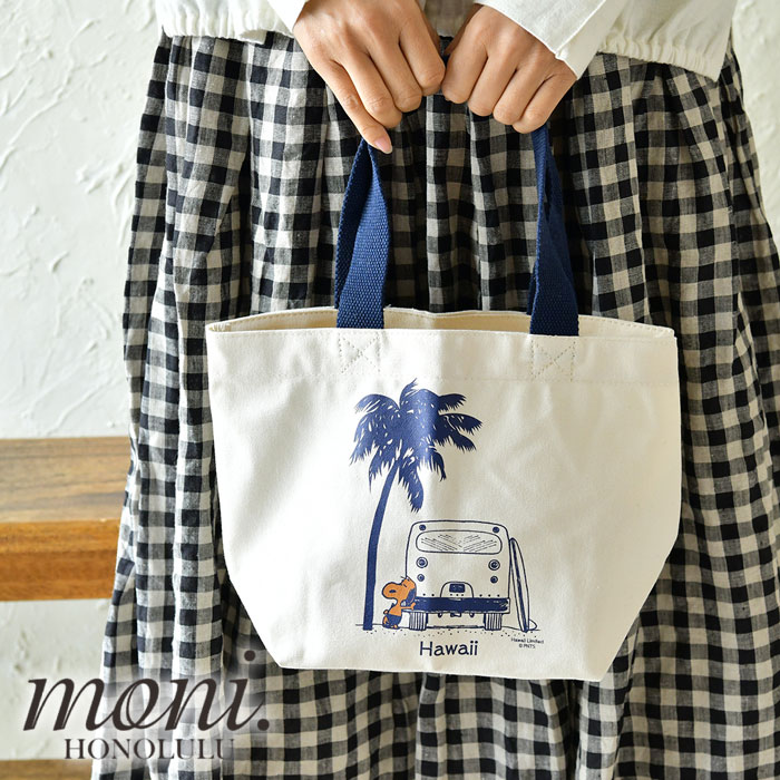 クーポン対象外 Mizuiro Ind Moni Honolulu モニホノルル 日焼けスヌーピー ミニトートバック Veritecoeur Robita ハワイ限定 サーフボード バス Surf レディース エコバック エコバッグ ショッピングバッグ 軽い 大人 旅行 サブバッグ Hawaii Matilda