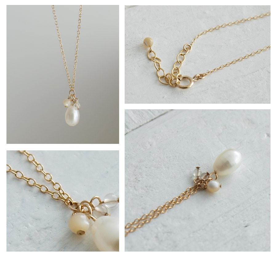 ＊【最大3000円OFFクーポン】【SAWA サワ】 14kgf 淡水パール マザーオブパール 天然石 の ネックレス (14k-n-6) ハンドメイド 手作り 作家 アクセサリー レディース ナチュラル あす楽 入学式 卒業式 結婚式 オケージョン 母の日 3
