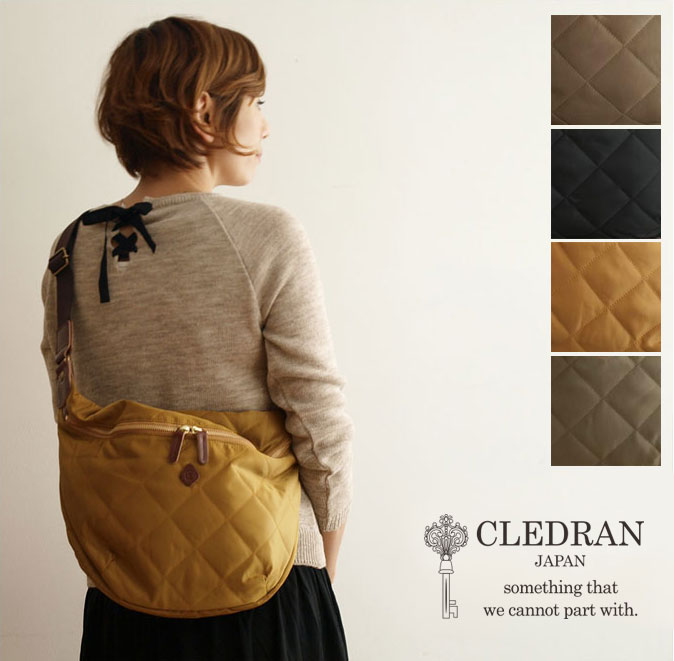 クレドラン 本革バッグ レディース ポイント10倍 【CLEDRAN クレドラン】ROTA BODY BAG/ ボディーバッグ Lサイズ（CL-2147）ショルダー レディース 通勤 通学 オフィス 斜め掛け おしゃれ コーディネート ナチュラル 軽い 軽量 キルティング レザー 本革 日本製 正規品 クリスマス