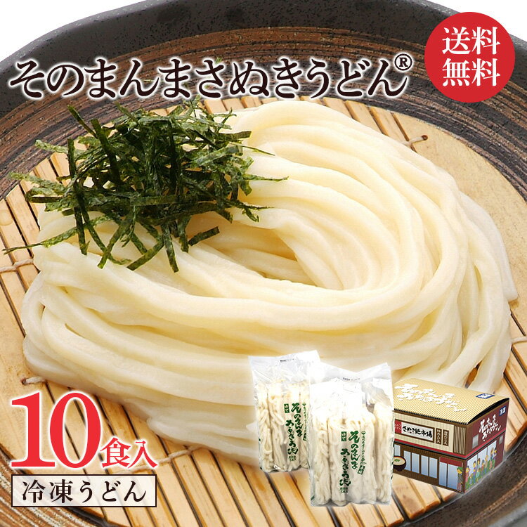 【マラソン中ポイント5倍】【送料無料】『そのまんまさぬきうどん 10食入り ★かけ出汁付』 讃岐うどん 本場讃岐うどん さぬきうどん 冷凍さぬきうどん 冷凍うどん 冷凍讃岐うどん 冷凍 無添加 ギフト 簡単 贈り物 ギフト お中元 冷やしうどん レンジ お中元 すぐ食べられる