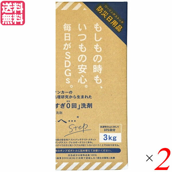 楽天メンコスジャパン洗剤 洗濯 キッチン がんこ本舗 洗濯洗剤 森と… Step 3kg BOX 2個セット オマケ付き ※千年ボトルを1本プレゼント ご不要の場合は備考欄にご記載ください