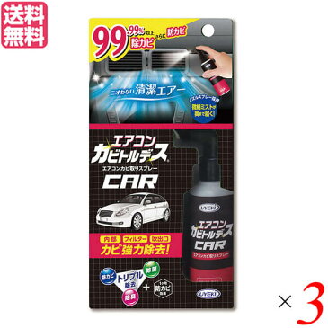 エアコン クリーナー スプレー エアコンカビトルデス車用 80mL 3本セット 送料無料