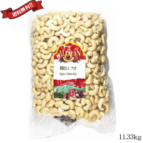 【BF限定!100円クーポン!学割2倍!】カシューナッツ無塩 オーガニック 生 有機カシューナッツ 11.33kg アリサン