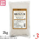 【4/20(土)限定！楽天カードでポイント4倍！】グルテン粉 国産 小麦 業務用 オーサワの地粉グルテン粉 2kg 3個セット 送料無料