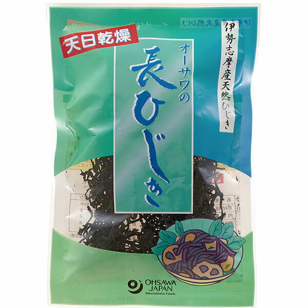 オーサワの長ひじきは伊勢志摩産天然ひじき 食感よく、磯の香り豊か ◆天日干し ◆太い茎の部分を使用 ◆煮物やサラダに ◆食感よく磯の香り豊かな、伊勢志摩産の天然ひじき 伊勢の天然ひじきは、荒磯で揉まれ、干潮時には天日や潮風に晒される厳しい環境で育つため、コシが強く、風味が豊かです。 ◆良質な海藻が育つ、伊勢の海 入江の多いリアス式海岸である伊勢志摩の沿岸部は、太平洋の清浄な海水と、伊勢湾の栄養豊富な海水が絶妙に混ざり合い、良質なひじきが育つ環境が揃っています。 ◆こだわりのひじきを伝統製法で 伊勢の地で受け継がれてきた製法（蒸し製法）により仕上げた、ひじき本来の豊かな磯の風味と旨み、ふっくらと身の詰まった食感をご賞味ください。 ※長ひじきとは？ ひじきの茎の部分を干したもの。歯ごたえが良く、身が詰まっているので、煮含み良いのが特徴。煮物・炒め物はもちろん、サラダにもお薦め。 ＜オーサワジャパン＞ 桜沢如一の海外での愛称ジョージ・オーサワの名を受け継ぐオーサワジャパン。 1945年の創業以来マクロビオティック食品の流通の核として全国の自然食品店やスーパー、レストラン、カフェ、薬局、料理教室、通販業などに最高の品質基準を守った商品を販売しています。 ＜マクロビオティックとは？＞ 初めてこの言葉を聞いた人は、なんだか難しそう…と思うかもしれません。でもマクロビオティックは、本当はとてもシンプルなものです この言葉は、三つの部分からできています。 「マクロ」は、ご存じのように、大きい・長いという意味です。 「ビオ」は、生命のこと。生物学＝バイオロジーのバイオと同じ語源です。 「ティック」は、術・学を表わします。 この三つをつなげると、もう意味はおわかりですね。「長く思いっきり生きるための理論と方法」というわけです！ そして、そのためには「大きな視野で生命を見ること」が必要となります。 もしあなたやあなたの愛する人が今、肉体的または精神的に問題を抱えているとしたら、まずできるだけ広い視野に立って、それを引き起こしている要因をとらえてみましょう。 それがマクロビオティックの出発点です。 ■商品名：ひじき 国産 長ひじき オーサワの長ひじき 伊勢志摩産 無添加 三重 乾物 乾燥ひじき 送料無料 ■内容量：30g ■原材料名：ひじき（三重県伊勢志摩産） ■栄養成分表示：1袋(30g)当たり／エネルギー 45kcal／タンパク質 2.8g／脂質 1g／炭水化物 17.5g／食塩相当量 1.4g ■アレルゲン：無 ■メーカー或いは販売者：オーサワジャパン株式会社 ■賞味期限：常温で1年 ■保存方法：常温 ■区分：食品 ■製造国：日本【免責事項】 ※記載の賞味期限は製造日からの日数です。実際の期日についてはお問い合わせください。 ※自社サイトと在庫を共有しているためタイミングによっては欠品、お取り寄せ、キャンセルとなる場合がございます。 ※商品リニューアル等により、パッケージや商品内容がお届け商品と一部異なる場合がございます。 ※メール便はポスト投函です。代引きはご利用できません。厚み制限（3cm以下）があるため簡易包装となります。 外装ダメージについては免責とさせていただきます。