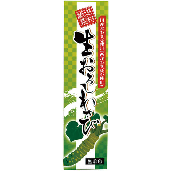 生おろしわさびは国産本わさび使用 おろしたてのような香りと自然な辛み ◆手軽に使えるチューブタイプ ◆お刺身などさまざまな料理に ◆保存料不使用 ◆お召し上がり方 お刺身等様々な料理にお使いください。 ■商品名：わさび チューブ 本わさび 生おろしわさび チューブ 東京フード 山葵 ワサビ 国産 保存料不使用 おすすめ 送料無料 ■内容量：40g ■原材料名：本わさび（国産）、水飴、純米酢、植物油脂（有機紅花油）、食物繊維（大豆）、食塩（天塩）/香辛料（辛子種） ■栄養成分表示：1食(1g)当たり／エネルギー 2.7kcal／タンパク質 0.02g／脂質 0.1g／炭水化物 0.43g／食塩相当量 0.06g ■アレルゲン：大豆 ■メーカー或いは販売者：東京フード株式会社 ■賞味期限：常温で9ヶ月 ■保存方法：常温 ■区分：食品 ■製造国：日本【免責事項】 ※記載の賞味期限は製造日からの日数です。実際の期日についてはお問い合わせください。 ※自社サイトと在庫を共有しているためタイミングによっては欠品、お取り寄せ、キャンセルとなる場合がございます。 ※商品リニューアル等により、パッケージや商品内容がお届け商品と一部異なる場合がございます。 ※メール便はポスト投函です。代引きはご利用できません。厚み制限（3cm以下）があるため簡易包装となります。 外装ダメージについては免責とさせていただきます。