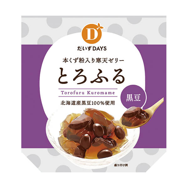 【お買い物マラソン！ポイント6倍！】ゼリー 葛 寒天 とろふる(黒豆) 110g だいずデイズ 送料無料