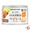 大豆ミート ソイミート 代替肉 オーサワ そのまま使えるべジミート(畑の肉)ブロックタイプ 170g(固形量130g) 6個セット