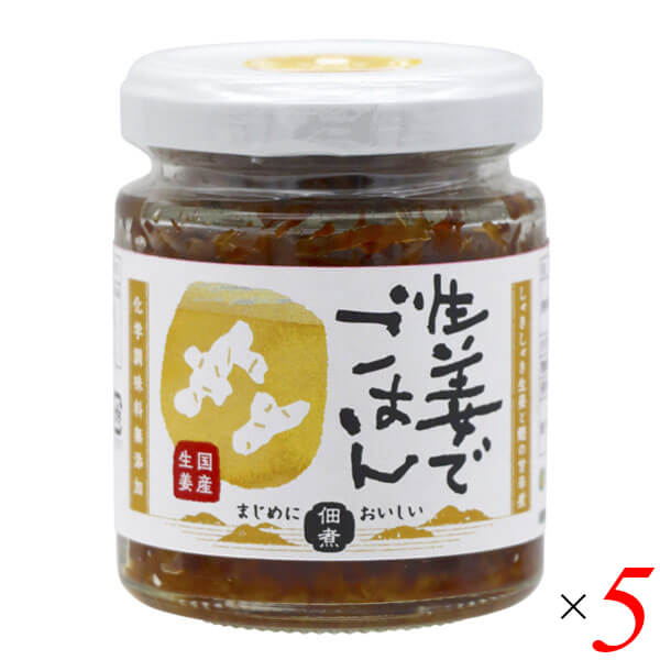 マルシマ 生姜でごはん 70g 5個セット 佃煮 ショウガ 国産