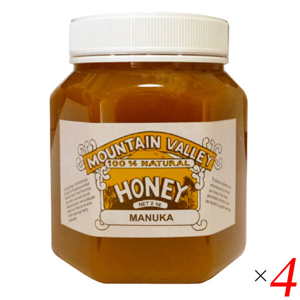 【マラソン限定!ポイント2倍!100円クーポン!】マウンテンバレー マヌーカ蜂蜜 2kg 4個セット マヌカはちみつ マヌカハニー