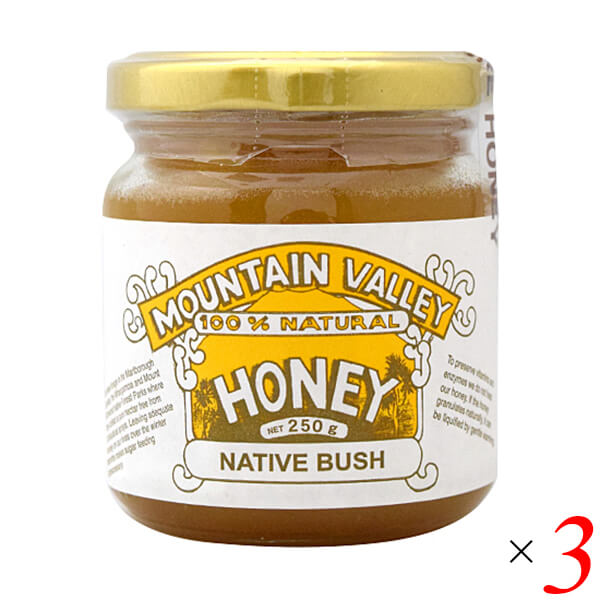 マウンテンバレー ネイティブブッシュ蜂蜜 250g 3個セット はちみつ ハチミツ 天然