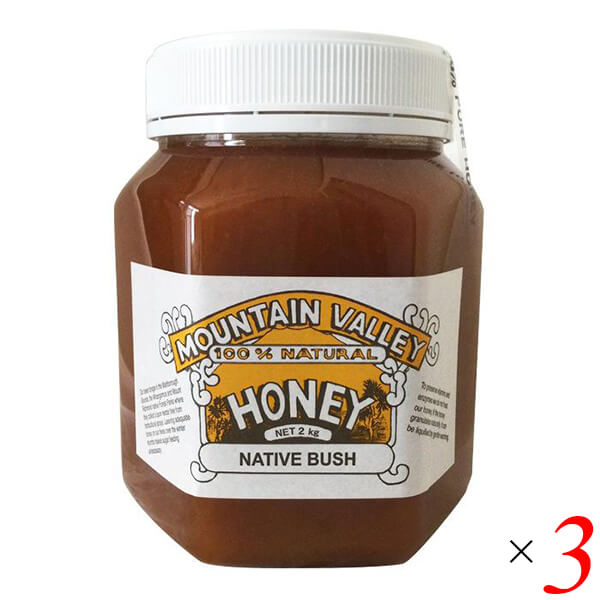 マウンテンバレー ネイティブブッシュ蜂蜜 2kg 3個セット はちみつ ハチミツ 天然