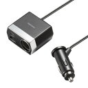 サンワサプライ ソケット付き車載充電器（USB PD20W Type-C+USB A・1.2m) CAR-CHR82CPD