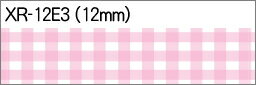 CASIO(カシオ計算機)【ネームランド】おなまえテープ チェック柄(ピンク) 12mm CASIO(カシオ計算機)【ネームランド】おなまえテープ チェック柄(ピンク) 12mm